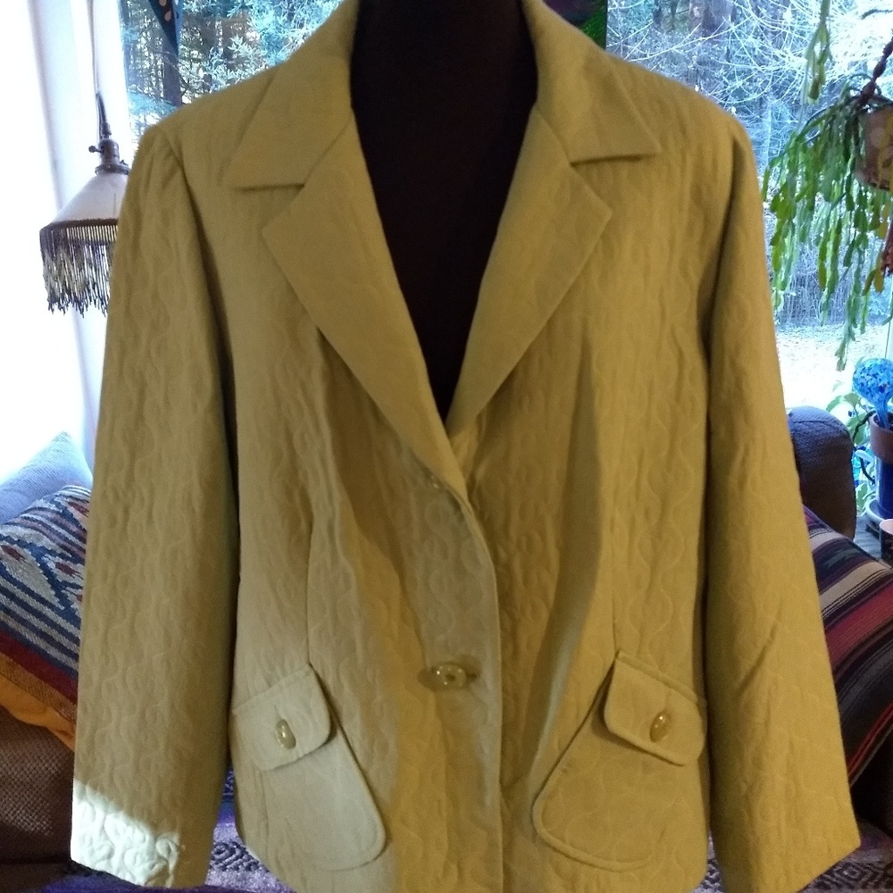 Sag harbor Green quilted blazer 20w